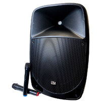 Leem APR15 Portable PA Speaker System with 2x Wireless Microphones