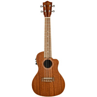 Lanikai Mahogany Series Concert AC/EL Ukulele in Natural Satin Finish