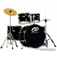 Opus Percussion 5-Piece Fusion Drum Kit in Black